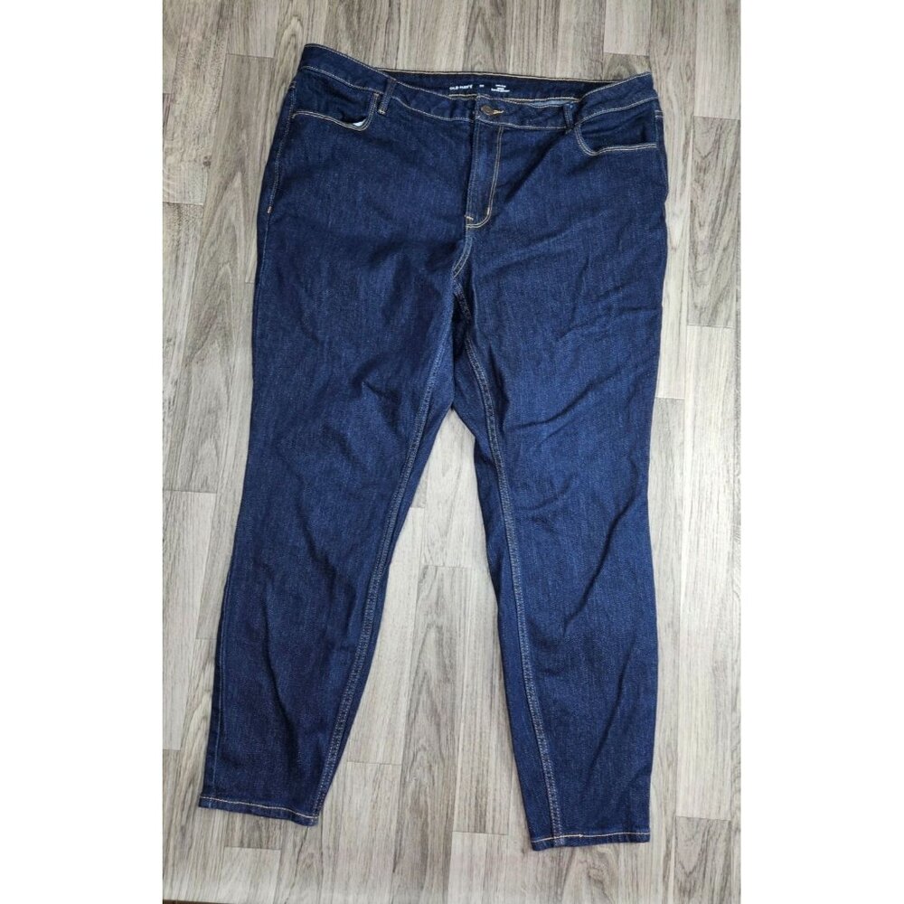 Old Navy Womens Plus Size 20 High Rise WOW Super Skinny Denim Blue Jeans